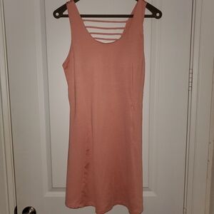 Avalanche Peach Sleeveless Activewear Dress, L